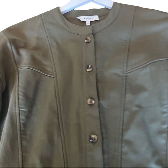Reiss NWT Emlyn Sweatshirt Dress in Olive - Picture 7 of 14